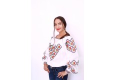 Ie damă cu mânecă lungă model geometric şi floral